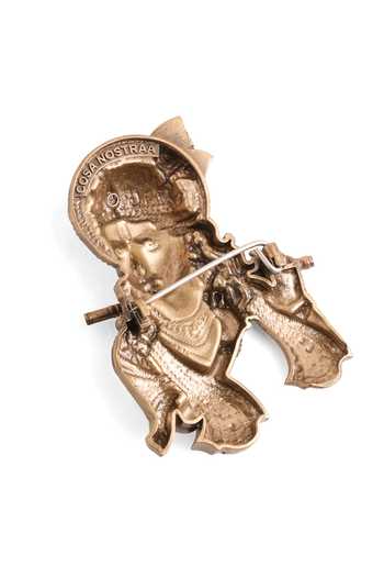 Buy_Cosa Nostraa_Gold Stones Royal Muralidhar Heritage Brooch _Online_at_Aza_Fashions