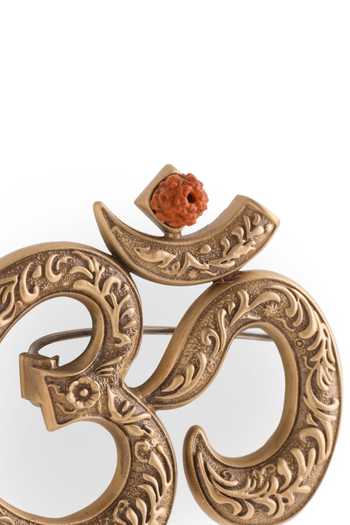 Buy_Cosa Nostraa_Gold Royal Om Emblem Brooch 