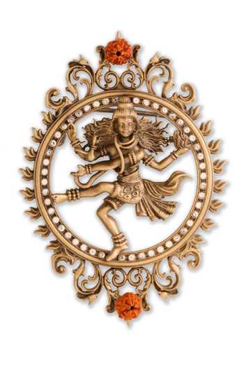 Buy_Cosa Nostraa_Gold Stones Sacred Nataraj Aura Brooch 
