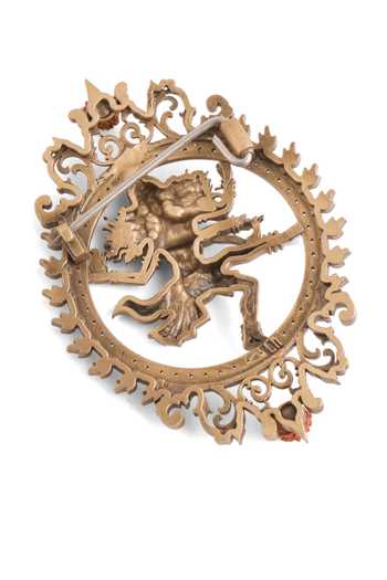 Buy_Cosa Nostraa_Gold Sacred Nataraj Power Brooch _Online_at_Aza_Fashions