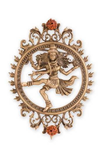 Shop_Cosa Nostraa_Gold Sacred Nataraj Power Brooch _Online_at_Aza_Fashions