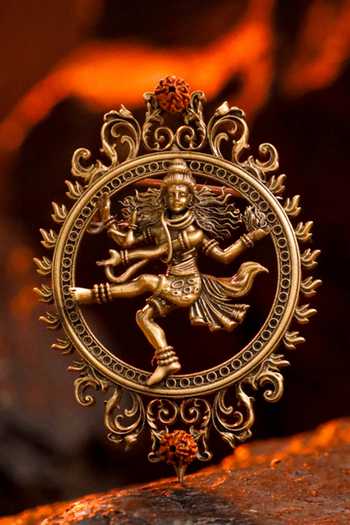 Buy_Cosa Nostraa_Gold Sacred Nataraj Power Brooch _at_Aza_Fashions