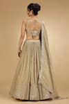 Shop_Jhambthreads_Gold Silk, Tissue Embroidery, Sequins, Tassels Sweetheart Tonal Lehenga Set _at_Aza_Fashions