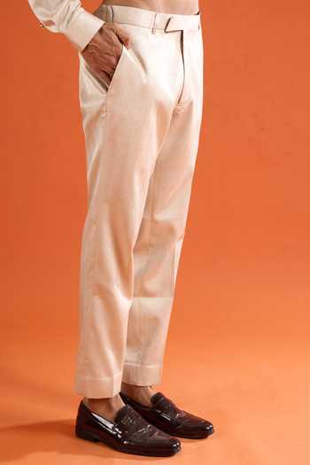 Buy_Qbik_Ivory Embroidery Floral Bundi And Kurta Set _Online_at_Aza_Fashions
