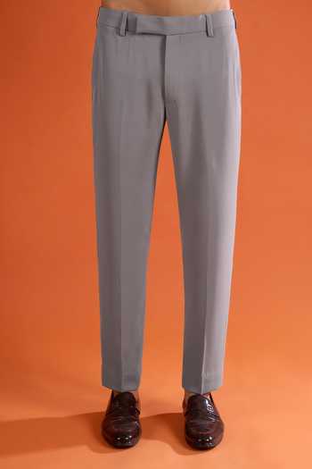 Shop_Qbik_Grey Beads Work Bundi And Kurta Set _Online_at_Aza_Fashions