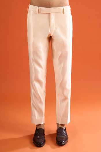 Buy_Qbik_Pink Mirrors, Stones, Sequins Embroidered Kurta And Pant Set 