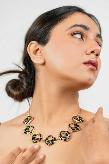 Buy_Bauble Bazaar_Black Fierce Eyes Choker Necklace _at_Aza_Fashions