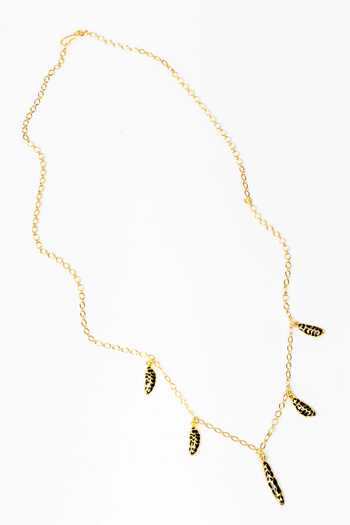 Shop_Bauble Bazaar_Black Enamel Wild Eyes Charm Necklace _at_Aza_Fashions