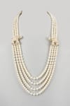 Buy_SALIL BHATIA_Ivory Pearls, Stones Handmade Mala _at_Aza_Fashions