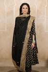 Buy_Gulabo Jaipur_Black Cotton, Cambric Embroidery, Zari Zeenat Marodi Handwork Anarkali Set _at_Aza_Fashions