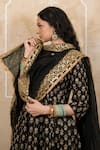 Buy_Gulabo Jaipur_Black Cotton, Cambric Embroidery, Zari Zeenat Marodi Handwork Anarkali Set _Online_at_Aza_Fashions