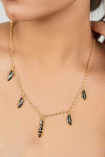 Shop_Bauble Bazaar_Black Enamel Wild Eyes Charm Necklace 