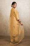 Buy_Gulabo Jaipur_Gold Silk Embroidery, Mirrors Keyhole Neck Reeha Straight Kurta Set _Online_at_Aza_Fashions