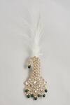 Buy_SALIL BHATIA_White Semi Precious Kundan And Pearl Feather Kalangi _at_Aza_Fashions