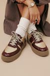 Buy_Sole Mates by Palak_Gold Croco Vintage Sneakers _at_Aza_Fashions