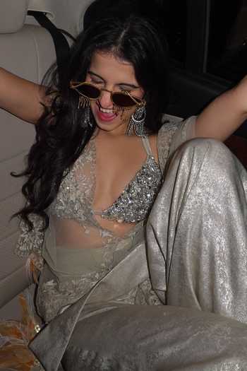 Shop_Dilnaz_Gold Satin, Polyester Stones, Crystals, Faux Imitation Encrusted Bikini Top _Online_at_Aza_Fashions