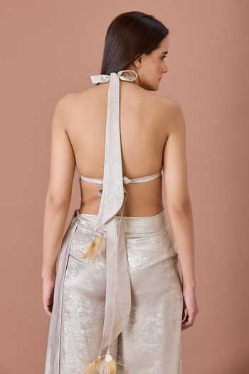 Dilnaz_Gold Foil Printing Palazzo _Online_at_Aza_Fashions