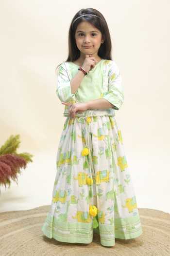 Buy_Kalp_Mint Cotton Tassels The Jolly Jumbo Printed Lehenga Set _Online_at_Aza_Fashions