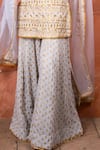 Buy_Gulabo Jaipur_Grey Georgette Embroidery V-neck, Yes Zuri Kurta And Sharara Set 
