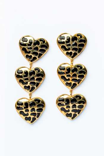Shop_Bauble Bazaar_Black Wildly Yours Dangler Earrings _at_Aza_Fashions