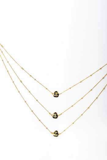 Bauble Bazaar_Black Twilight Hunt Layered Necklace _Online_at_Aza_Fashions