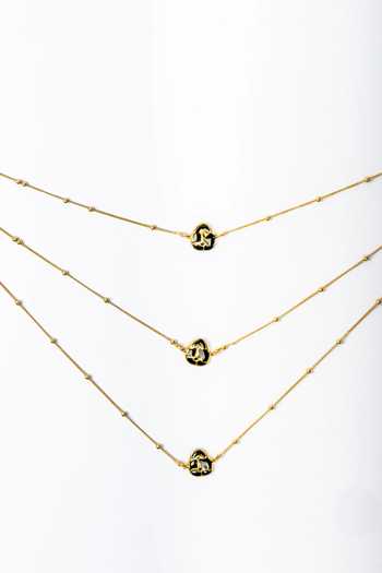 Buy_Bauble Bazaar_Black Twilight Hunt Layered Necklace _Online_at_Aza_Fashions
