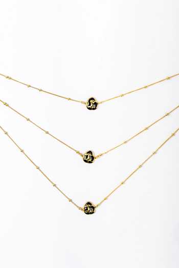 Bauble Bazaar_Black Twilight Hunt Layered Necklace _at_Aza_Fashions