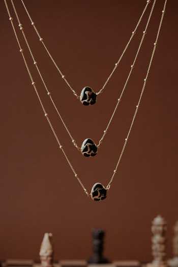 Buy_Bauble Bazaar_Black Twilight Hunt Layered Necklace _Online