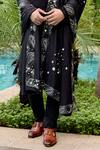 Buy_Sahil Kochhar_Black Silk Embroidery, Applique Nakul Sherwani Set With Dupatta _Online_at_Aza_Fashions