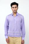 Buy_Triune_Lavender Muslin Lace Summer Wind Shirt _at_Aza_Fashions