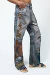 Shop_Triune_Multi Color Denim Peacock Panorama Bootcut Pant _at_Aza_Fashions
