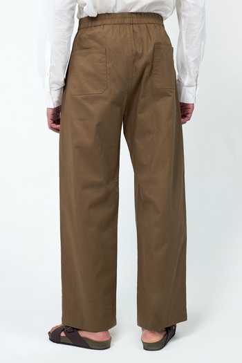 Buy_Triune_Brown Cotton Beads Wood Eching Lounge Pant _Online_at_Aza_Fashions