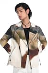 Buy_Triune_Multi Color Denim Bronco Printed Jacket _at_Aza_Fashions