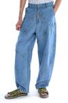 Triune_Blue Denim Daddys Balloon Fit Pant _Online_at_Aza_Fashions
