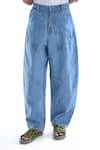 Shop_Triune_Blue Denim Daddys Balloon Fit Pant _at_Aza_Fashions
