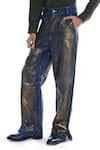 Buy_Triune_Blue Denim Foil Printing Sun Valley Pant _Online_at_Aza_Fashions