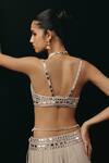 Shop_Twenty Nine_Silver Net Mirrors Sweetheart Neck Bralette _at_Aza_Fashions