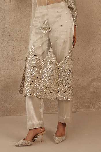 brocade cigarette pants Straight Leg Pants: Indian Banarasi Trousers wedding or wedding functions Missguided Tall Floral Brocade Top