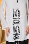 Buy_Masaba_Black Silk, Crepe Round Neck Totem Pod Kurta And Pant Set 