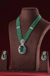 Buy_MRJEWELS_Green Beads, Stones Embellished Pendant Necklace Set _at_Aza_Fashions