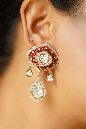 Shop_Mrjewels_White Pearls, Stones Royal Ruby Kundan Choker Set _at_Aza_Fashions