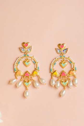 Buy_Bauble Bazaar_Multi Color Beads, Pearls, Crystals Beautiful Mistake Earrings _Online_at_Aza_Fashions