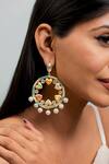 Buy_Bauble Bazaar_Multi Color Pearls, Crystals Feels Like Forever Earrings _at_Aza_Fashions