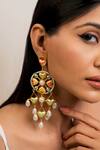 Buy_Bauble Bazaar_Multi Color Beads, Pearls, Crystals Never Let Go Earrings _at_Aza_Fashions