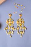 Shop_Bauble Bazaar_Multi Color Beads, Pearls, Crystals Never Let Go Earrings _at_Aza_Fashions