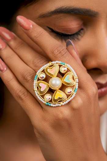 Shop_Bauble Bazaar_Multi Color Beads, Pearls, Stones, Crystals Found You Ring 