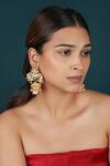 Buy_Riana Jewellery_White Pearls, Stones Cutwork Jhumka Earrings _at_Aza_Fashions