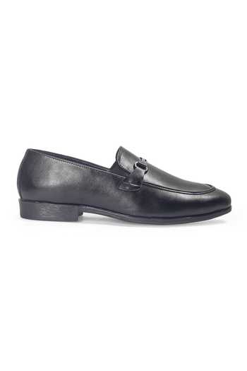 Domani_Black Capri Handcrafted Slip-on Loafer Shoes _Online_at_Aza_Fashions