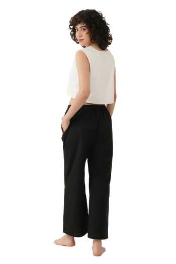 Shop_Khat_Off White , , Linen, V-neck Buttoned Top And Pant Set _at_Aza_Fashions