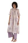 Buy_Khat_Purple Chanderi Silk Round Neck, Yes Marble Pattern Kurta Set _at_Aza_Fashions